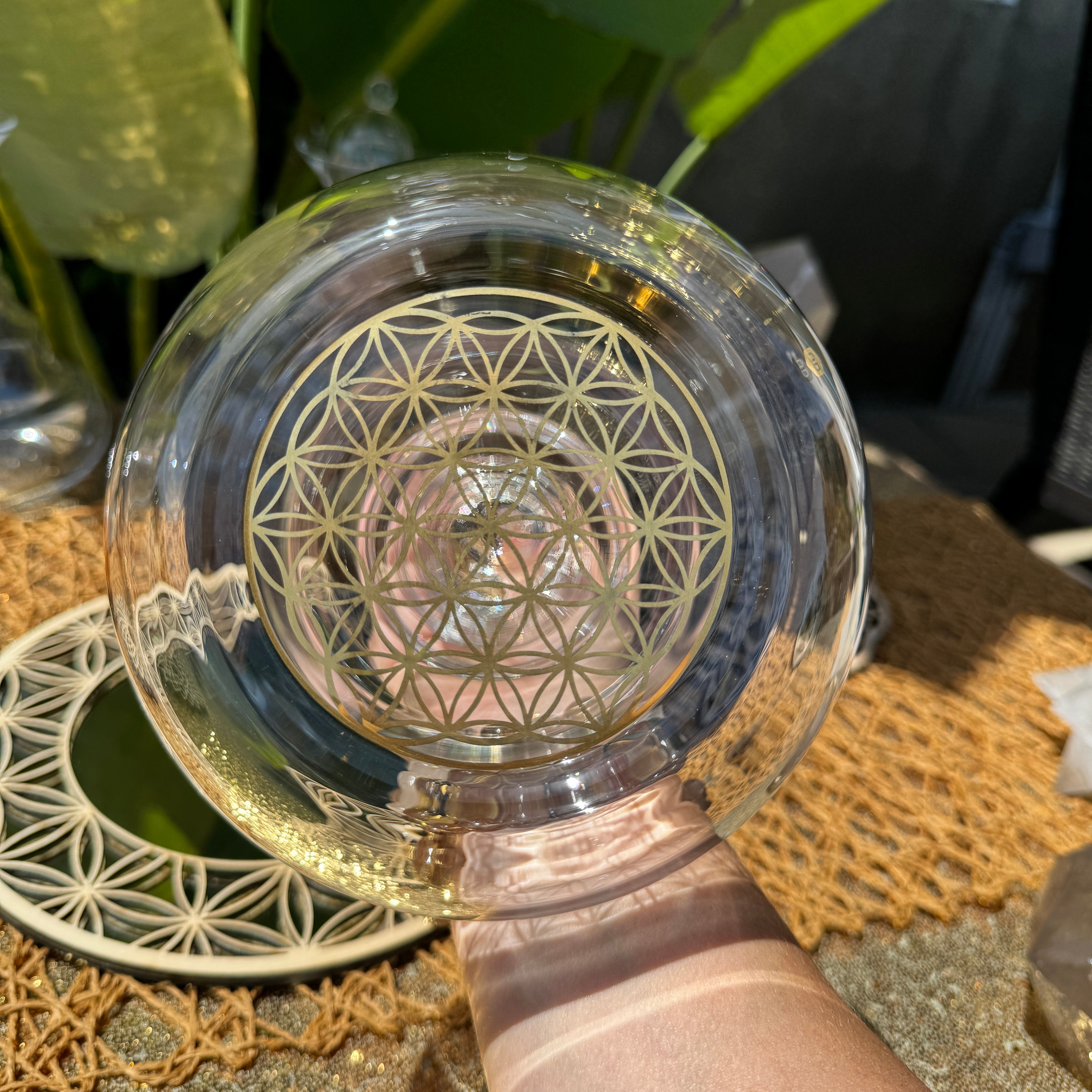Fibonacci Flower of Life Glass Carafe