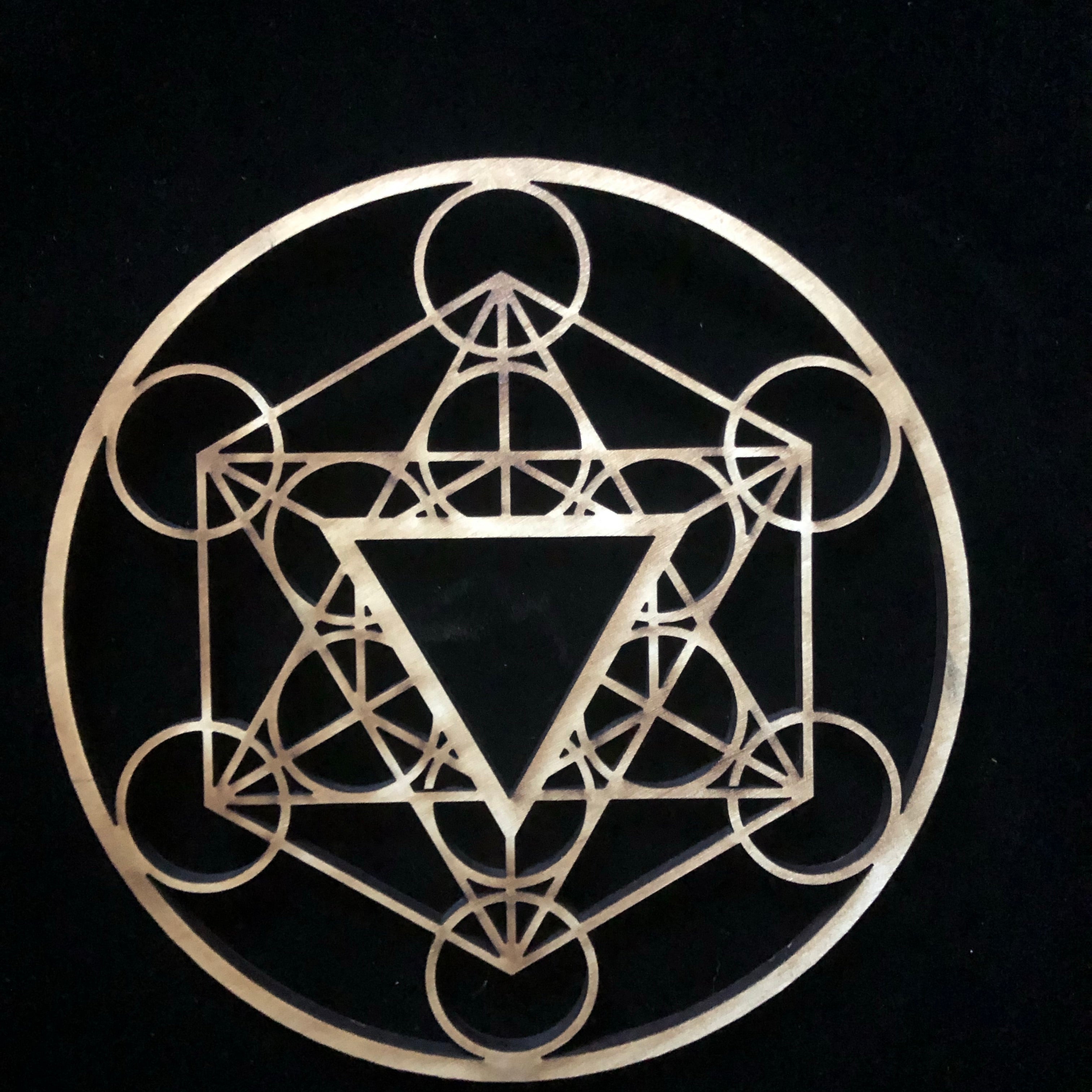 6” Metatron’s Triangle Sacred Geometry Grid / Sphere Stand